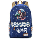 Anime Demon Slayer Zip Backpack Student Schoolbag Teenger High Packsack