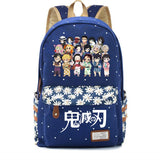 Anime Demon Slayer Zip Backpack Student Schoolbag Teenger High Packsack