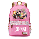 Anime Demon Slayer Zip Backpack Student Schoolbag Teenger High Packsack