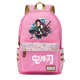 Anime Demon Slayer Zip Backpack Student Schoolbag Teenger High Packsack