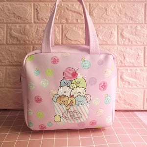 Anime Demon Slayer Sumikko Gurashi Zipper Picnic Lunch Bag