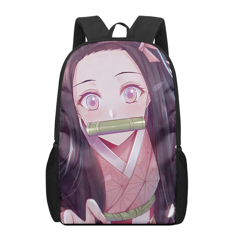 Nezuko Print School Bag for Boys and Girls