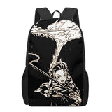 Demon Slayer Tanjirou Print School Backpack for Kids
