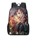 Demon Slayer Tanjirou Print School Backpack for Kids