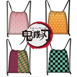 Demon Slayer Kimetsu No Yaiba Drawstring Bag Nezuko Tanjirou Backpack