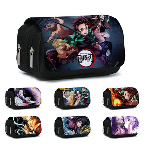 Demon Slayer Tanjirou Double Zipper Pencil Bag