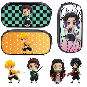 Demon Slayer Kimetsu No Yaiba Pencil Case Zipper Makeup Bag Pen Stationery