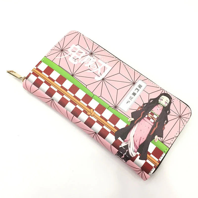 Demon Slayer Tanjiro Kamado Nezuko Wallet Long PU Leather Purse