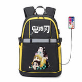 Anime Demon Slayer USB Backpack Reflective Stripe