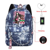 Demon Slayer Backpack Kpop Style Schoolbag for Girls