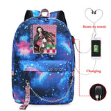 Demon Slayer Backpack Kpop Style Schoolbag for Girls