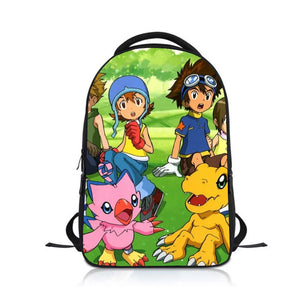 Anime Digimon Adventure Students Backpack School Bag Children Cartoon