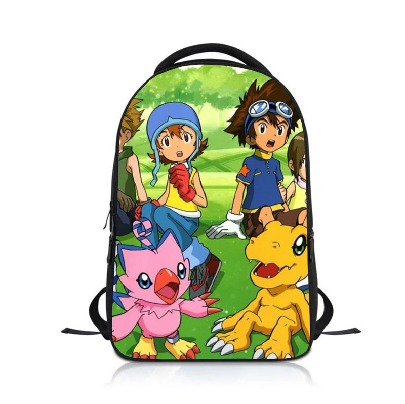 Anime Digimon Adventure Students Backpack School Bag Children Cartoon