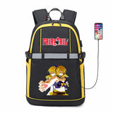 Anime FAIRY TAIL Reflective Stripe Oxford USB Backpack