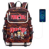 Fairy Tail Canvas Backpack Zipper Rucksack Casual Packsack School Bag Laptop Bag