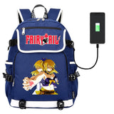 Fairy Tail Canvas Backpack Zipper Rucksack Casual Packsack School Bag Laptop Bag