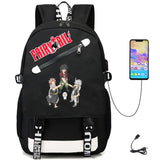 Anime Fairy Tail USB Casual Schoolbag Fabric Oxford Backpack Student Rucksack