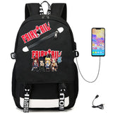 Anime Fairy Tail USB Casual Schoolbag Fabric Oxford Backpack Student Rucksack