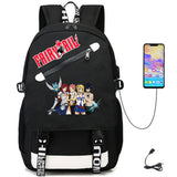 Anime Fairy Tail USB Casual Schoolbag Fabric Oxford Backpack Student Rucksack