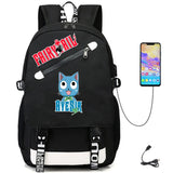 Anime Fairy Tail USB Casual Schoolbag Fabric Oxford Backpack Student Rucksack