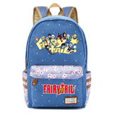 Anime Fairy Tail Zip Print Backpack Student Schoolbag Teenger Packsack