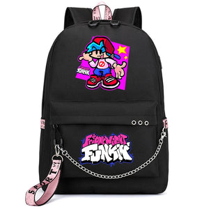 Anime Friday Night Funkin Backpack Cosplay Canvas Kids Schoolbag