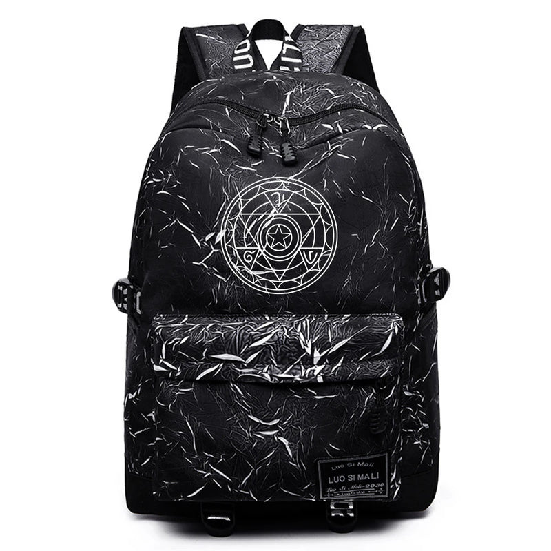 Fullmetal Alchemist Backpack Teen Casual Schoolbag Laptop Bag