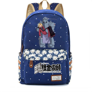 Fullmetal Alchemist Canvas Backpack High Schoolbag Teenger Mochila