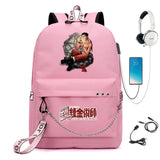 Fullmetal Alchemist Nylon Backpack USB Schoolbag Student Laptop Bag