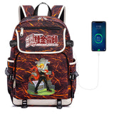 Anime FMA Student School Bag Canvas Backpack Laptop Bag