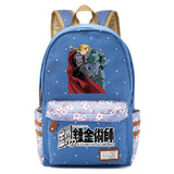 Anime Fullmetal Alchemist Zip Print Backpack Canvas Packsack