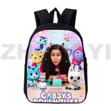 Anime Gabby's Dollhouse 3D Backpacks 12/16 Inch School Back Pack for Boys Girls
