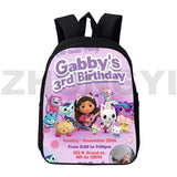 Anime Gabby's Dollhouse 3D Backpacks 12/16 Inch School Back Pack for Boys Girls