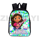 Anime Gabby's Dollhouse 3D Backpacks 12/16 Inch School Back Pack for Boys Girls