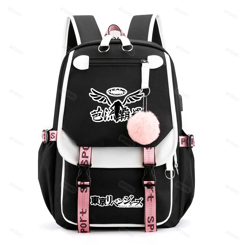Anime Game Backpack Girls School Backpacks for Teenage Boys Women Men