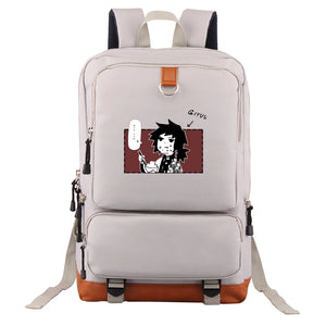 Anime Graphics Backpack Men Laptop Canvas High School Bags Teen C