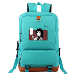 Anime Graphics Backpack Men Laptop Canvas High School Bags Teen C
