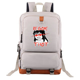 Anime Graphics Backpack Men Laptop Canvas High School Bags Teen C