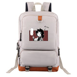 Anime Graphics Backpack Men Laptop Canvas High School Bags Teen C