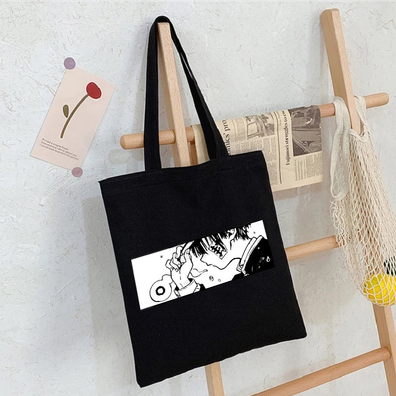Anime Hanako-kun Women Bag Canvas Shopper Harajuku Gothic Style Shoulder Bag