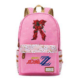 Anime Gundam Backpack Canvas Schoolbag Casual Packsack High Mochila