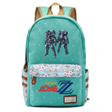Anime Gundam Backpack Canvas Schoolbag Casual Packsack High Mochila