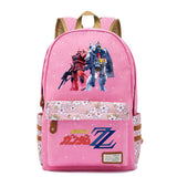 Anime Gundam Canvas Backpack Schoolbag Teenger Packsack High Casual Mochila