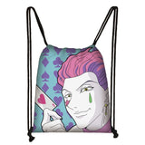 Anime HUNTERxHUNTER Drawstring Backpack Women Bag HXH Killua Gon Chrollo