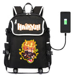Anime Haikyuu!! Backpack Zipper Canvas Packsack School Laptop Rucksack