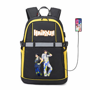 Haikyuu!! USB Backpack Reflective Stripe Student