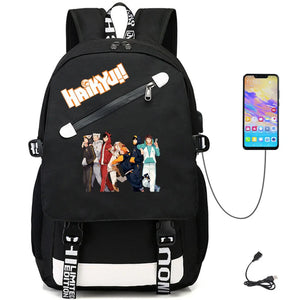 Haikyuu!! USB Oxford Teenger Student Casual Fabric Backpack Schoolbag