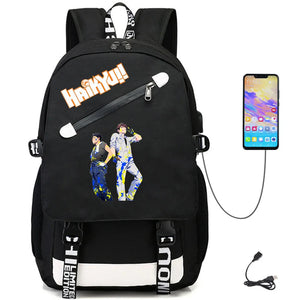 Haikyuu!! USB Oxford Teenger Student Casual Fabric Backpack Schoolbag
