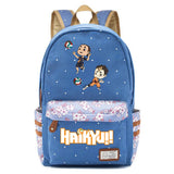 Haikyuu!! Zip Print Backpack Schoolbag Student Canvas Packsack