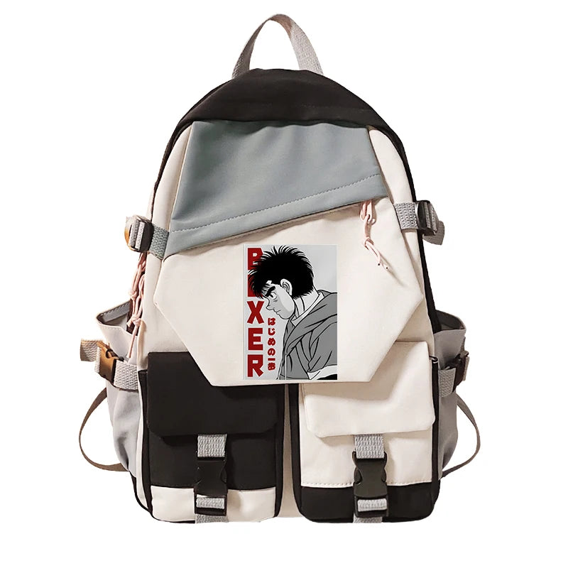 Anime Hajime No Ippo Backpack Student Schoolbag Laptop Shoulder